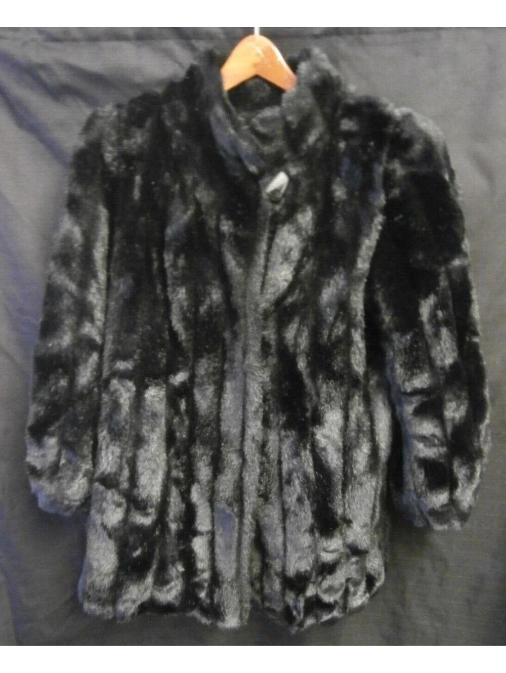 MIRAGE Vintage black fur coat Made in USA